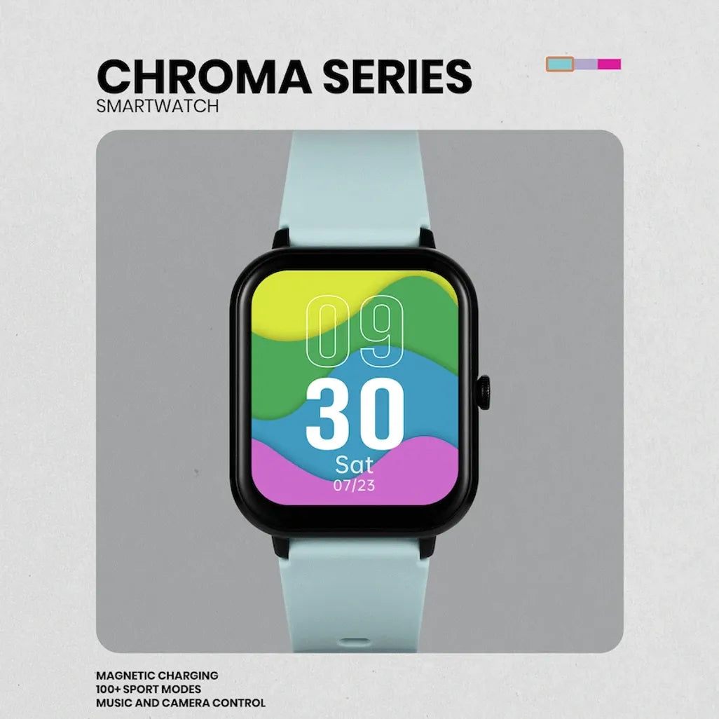 Volkano Chroma Series Smartwatch with Teal Strap