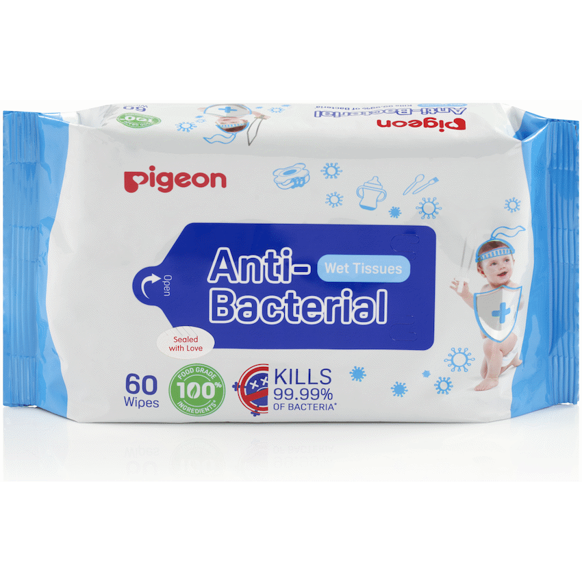 Pigeon - Anti-Bacterial Wipes 60's