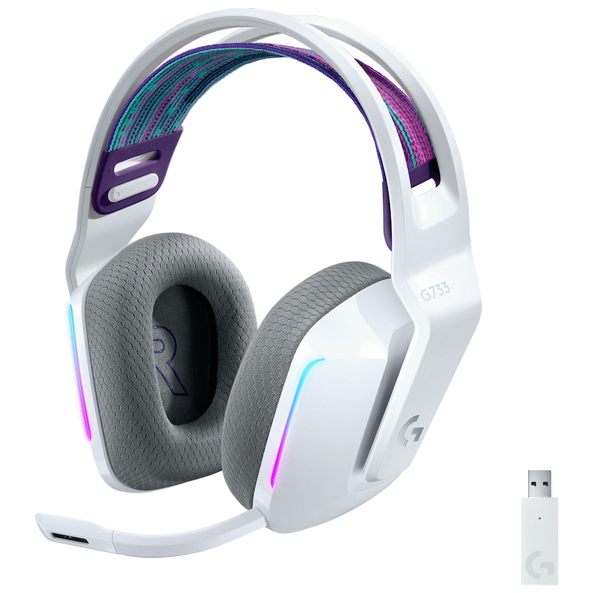 LOGITECH G733 WIRELESS LIGHTSPEED RGB GAMING HEADSET - WHITE