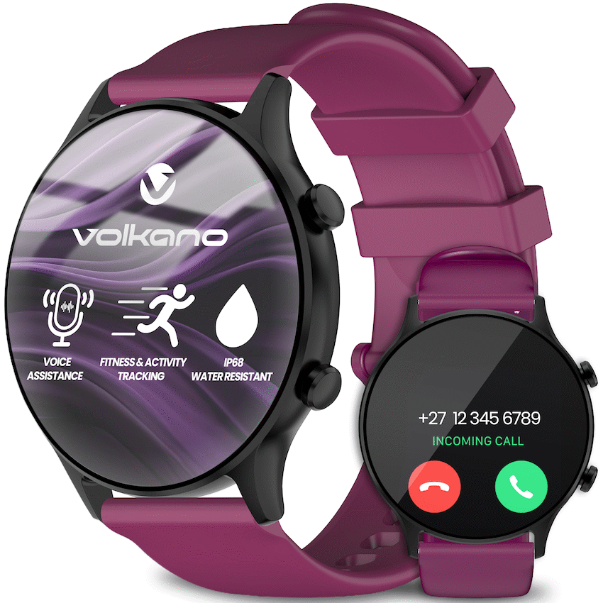 Volkano Halo Series Smartwatch - Burgundy