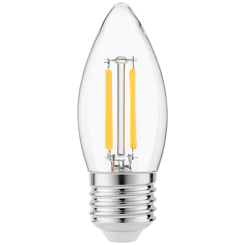 Ellies 4W C37 Candle Clear LED Filament Bulb - E27 - WW