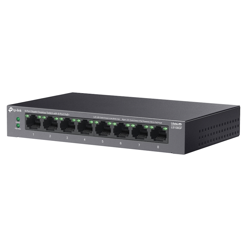 TP-Link 8 Port Gigabit Unmanaged Desktop POE Switch