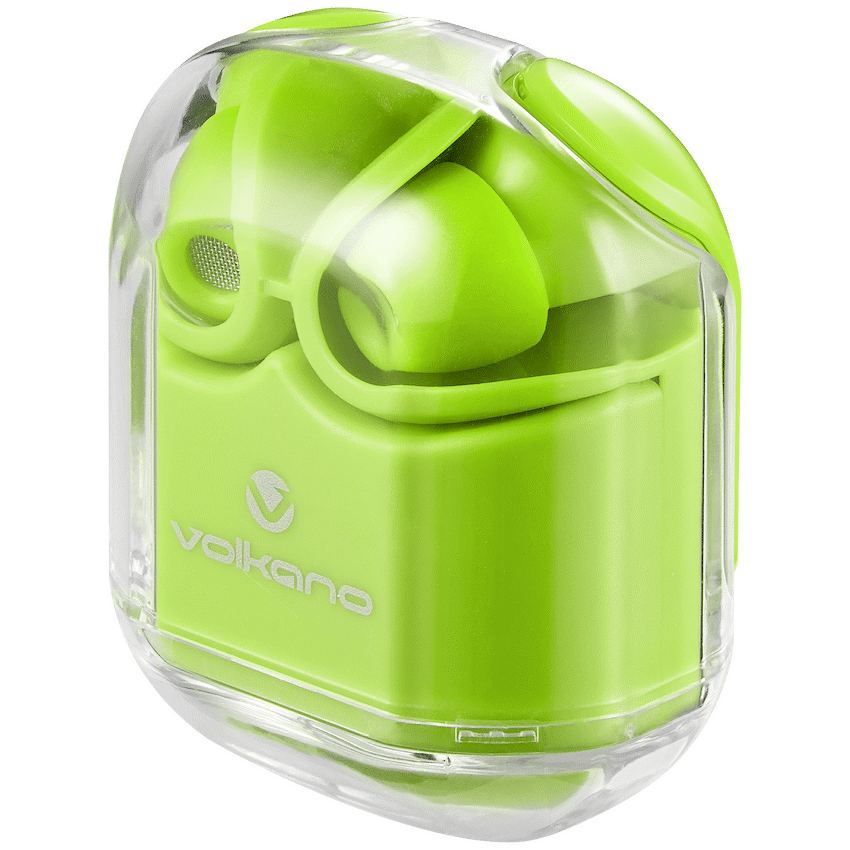 Volkano Crystalline Series TWS Earphone - Neon - Hardbox