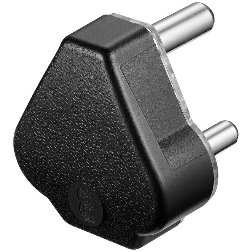 Ellies 16a Heavy-Duty Rubber Screw-on Plug Top - Black