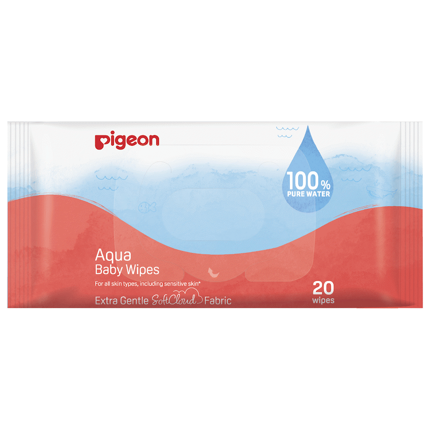 PIGEON AQUA BABY WIPES 20S SINGLE REFILL