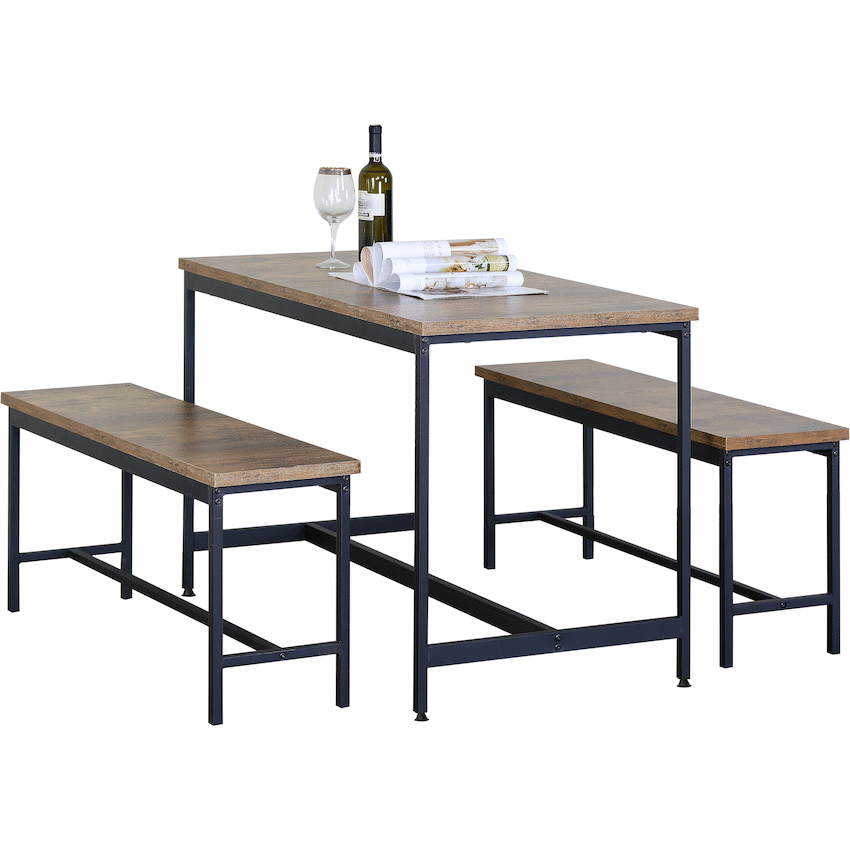 Everfurn Gwen Dining Set - Mahogany