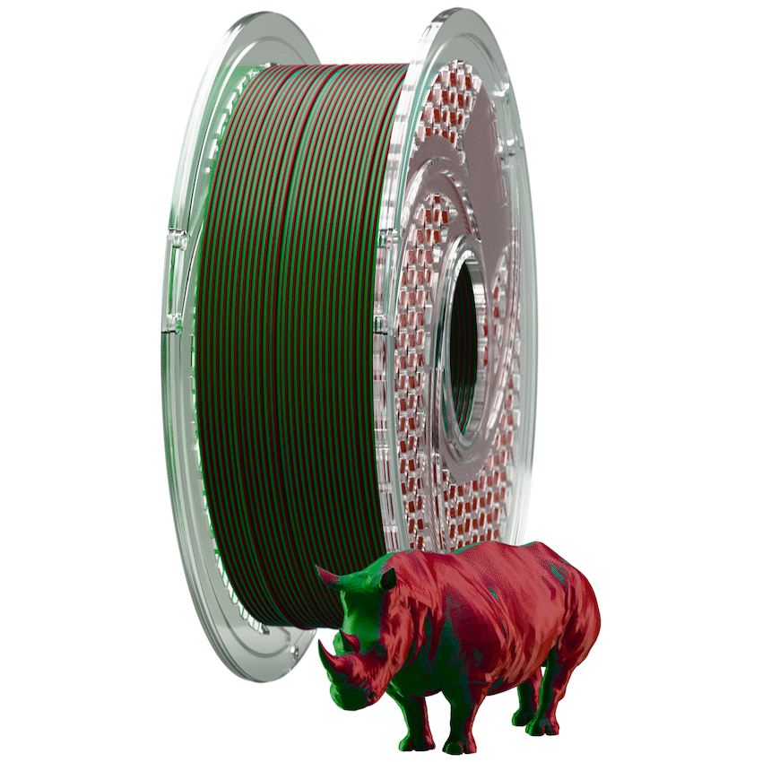 SA Filament Dual Silk PLA Filament 750g - Crimson Emerald