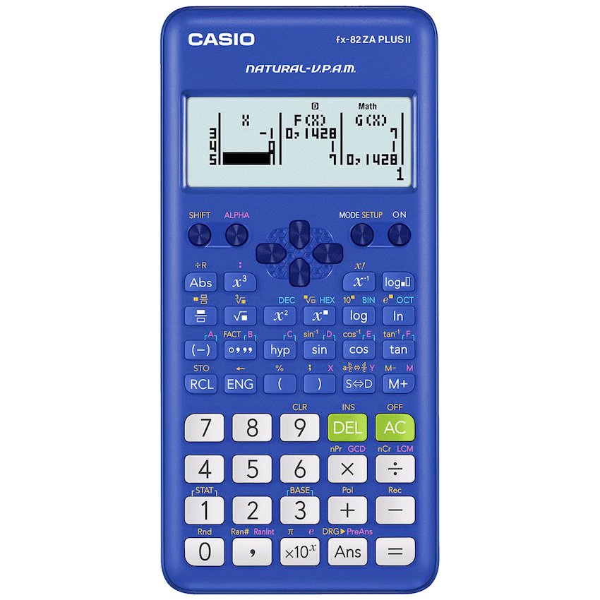 Casio FX-82 ZA Plus II Calculator - Blue