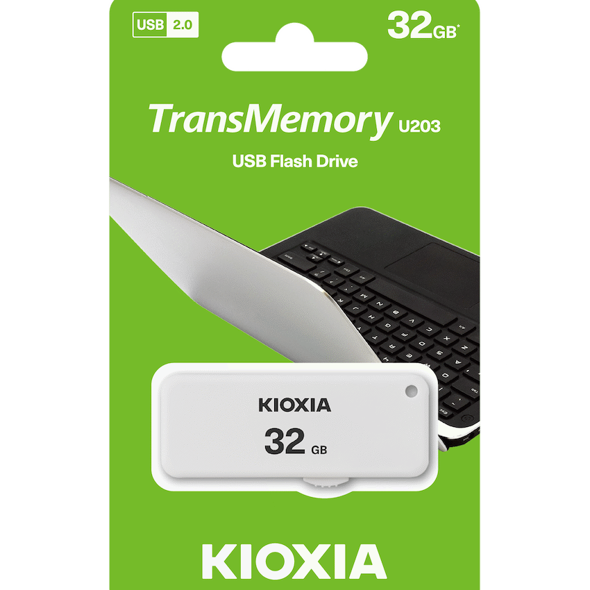 Kioxia U203W- 32GB USB 2.0 Yamabiko Slider Type