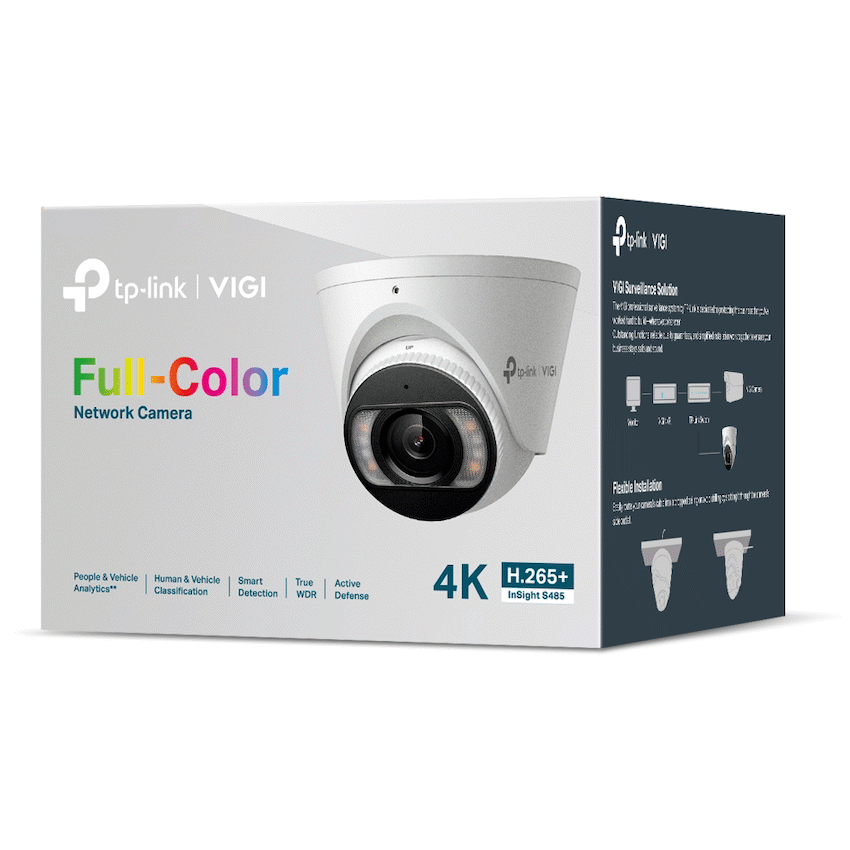 InSight S485 (2.8mm) VIGI 8MP Full-Color Turret Network Camera