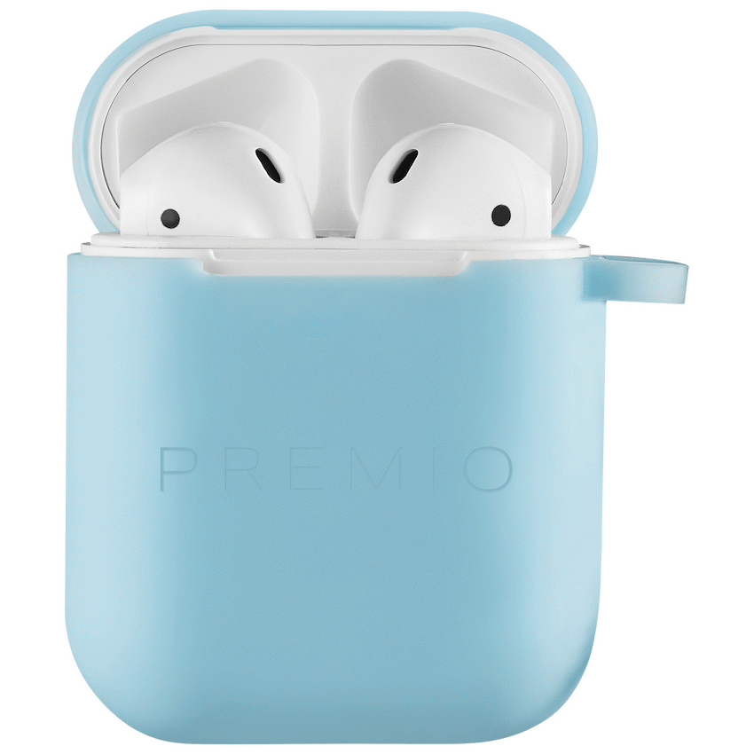 Premio V4 Series TWS Earphones with Charging Case and Cover - White with Blue Cover