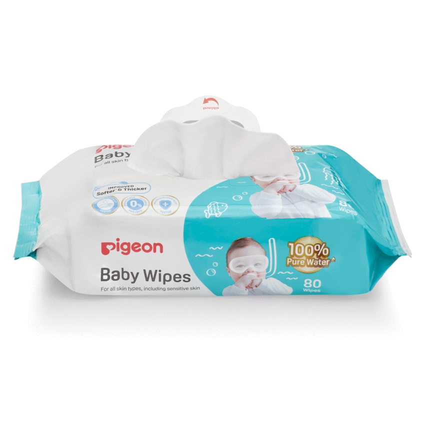 Pigeon - Baby Wipes 80s 100% Water Refill Pack