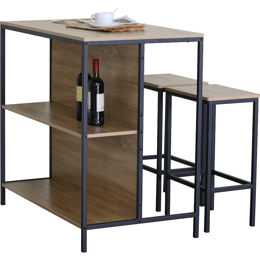 Everfurn Lucca Bar Unit - Oak