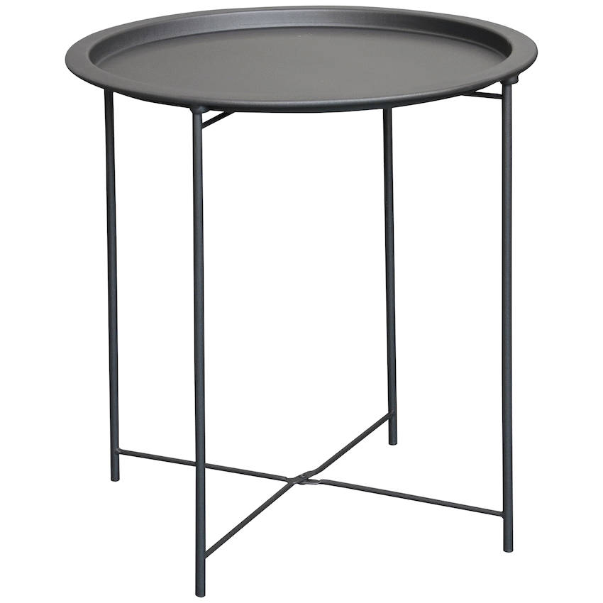 Everfurn Nala Side Table Black, Painted MDF, Steel Frame, 2 Pack