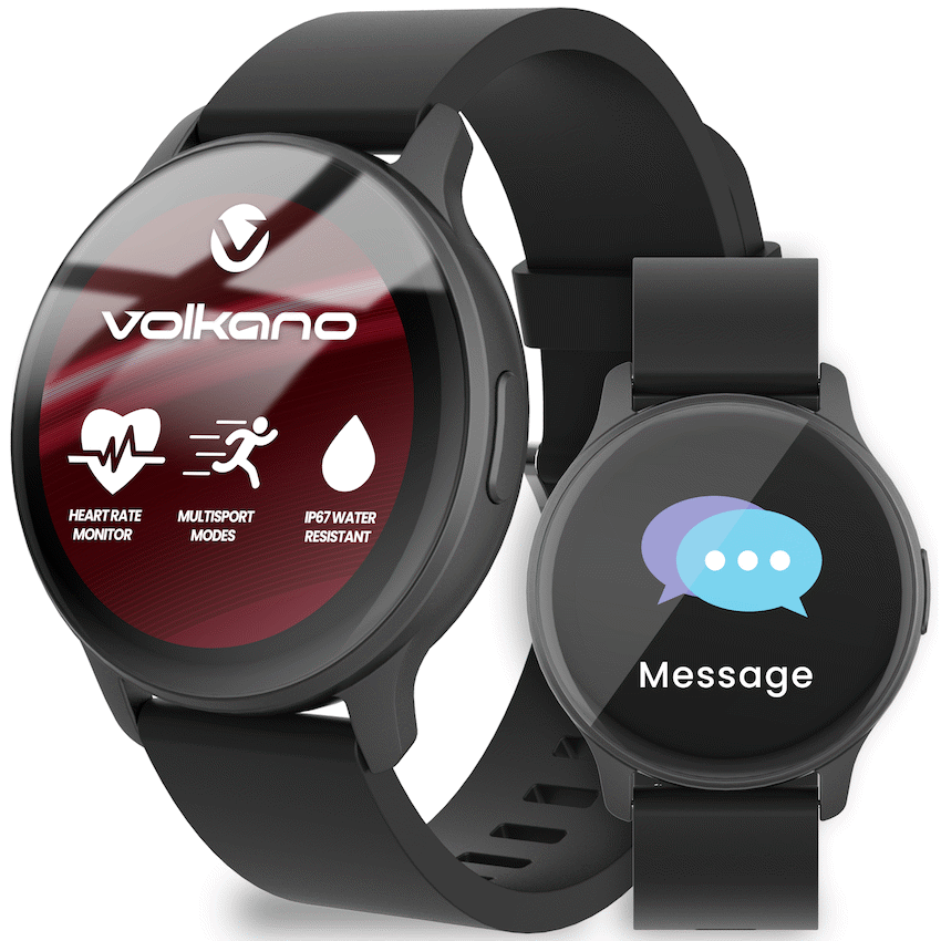Volkano Active Tech Trend series Watch with heart rate monitor - Black