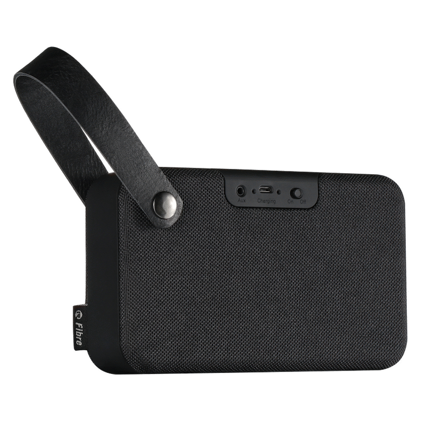 Rocka Fibre Series Bluetooth Speaker with Fabric Trim - Black