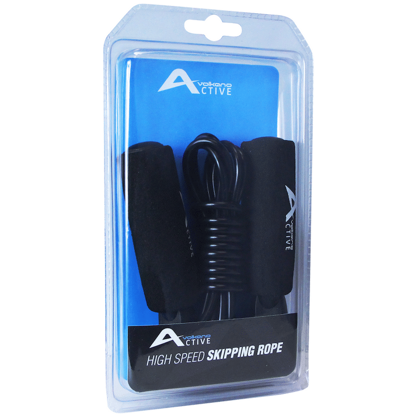 Volkano Active Swish Series Skipping Rope (Black)
