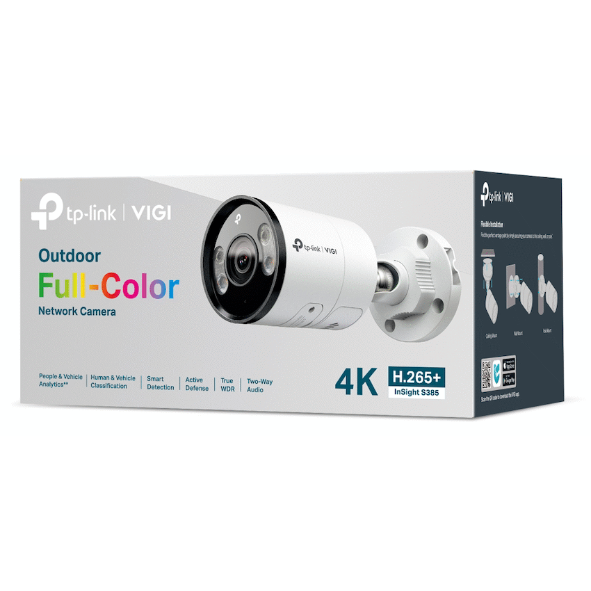 InSight S385 (4mm) VIGI 8MP Outdoor Full-Color Bullet Network Camera