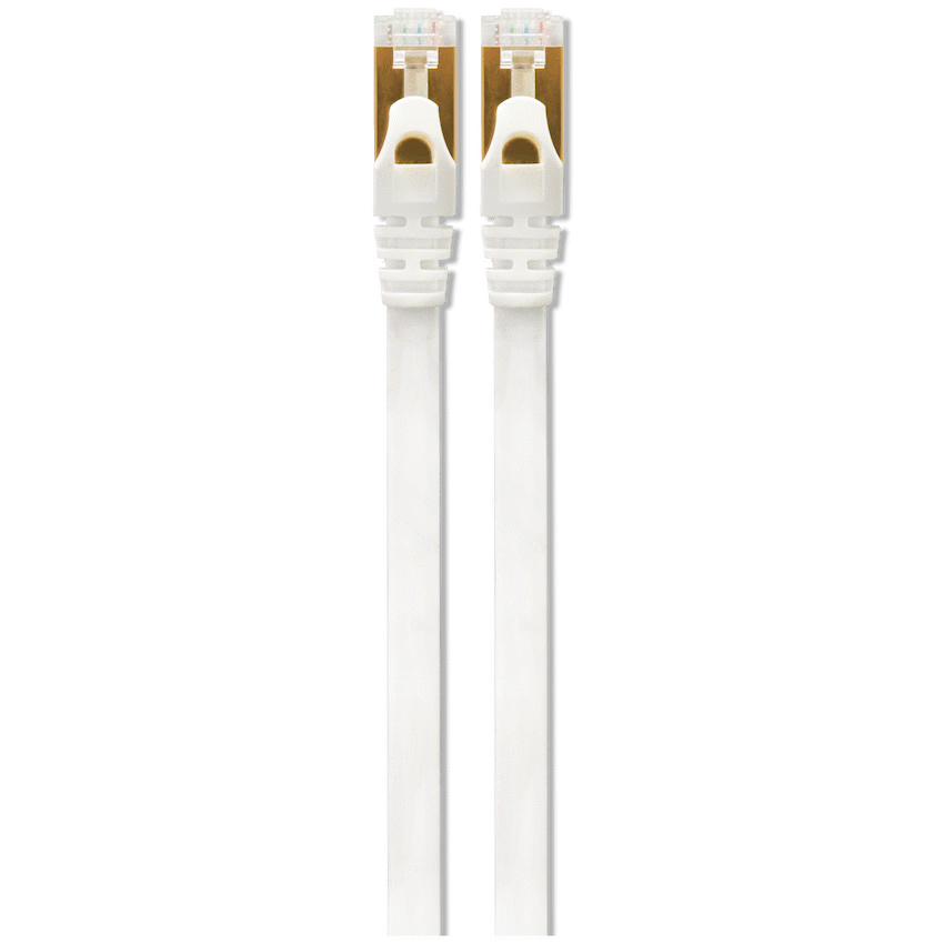 VolkanoX Giga series Cat 7 Ethernet cable 1meter - white, gold tips