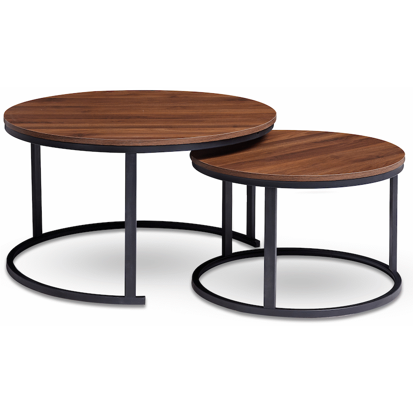 Everfurn Indus Nesting Coffee Table - Mahogany 2-Piece