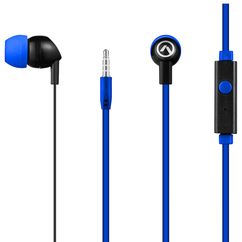 Amplify Vibe Series Earphones with Mic - Black and Blue
