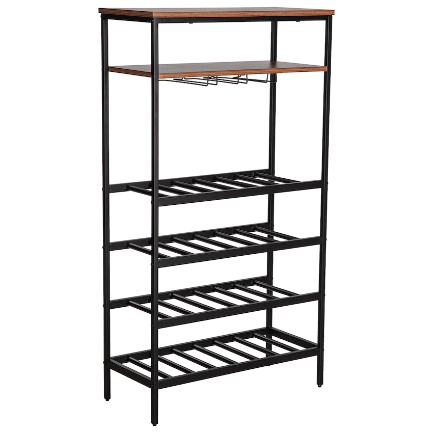 Everfurn Symphony Wine Rack - Steel Frame - Adjustable Feet