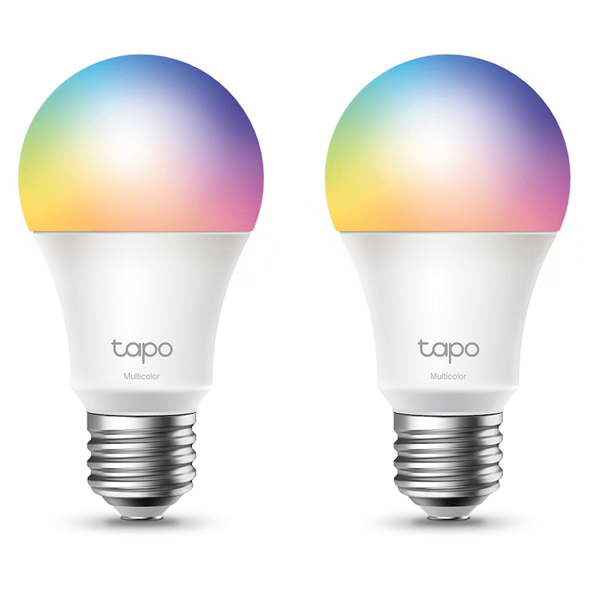 TP-Link Tapo L530E 2 Pack 8.7w Smart Wi-Fi Warm White Light Bulb, Dimmable, A60, E27
