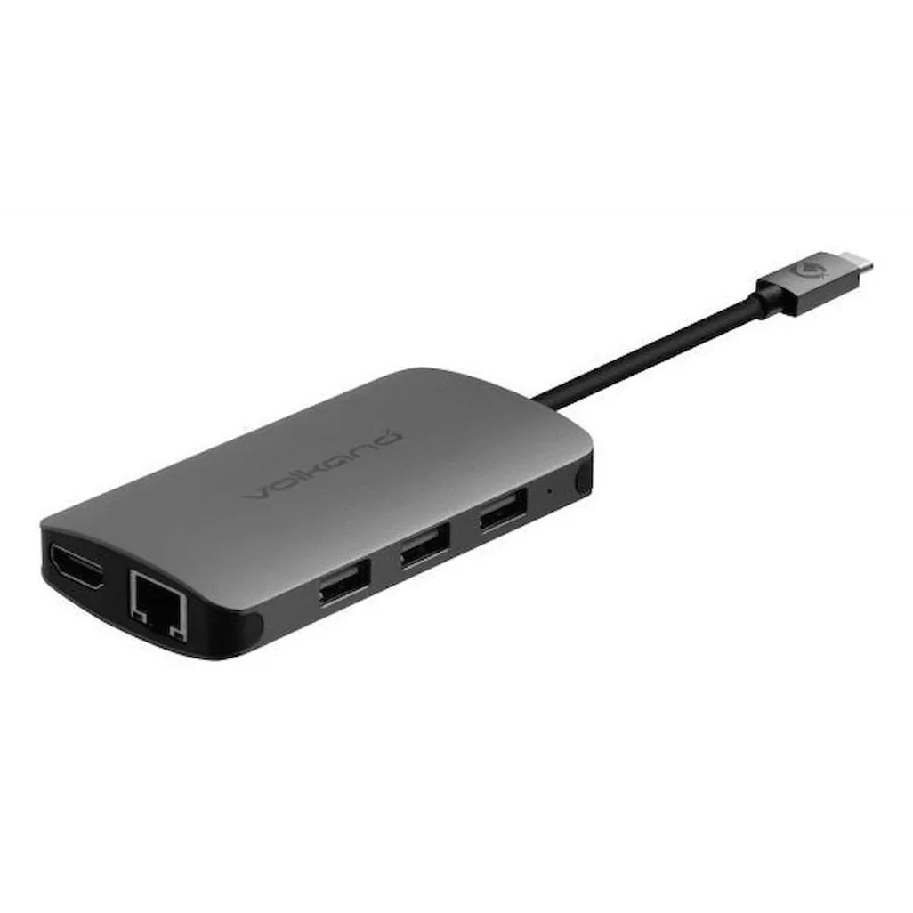 VolkanoX Core Multi Series USB Type-C - HDMI + 3x USB 3.0 + LAN + Card Reader + Audio + PD