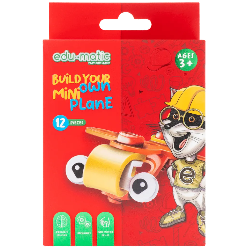 Edu-matic Flexi Build Mini Kit - Airplane - 12 pcs