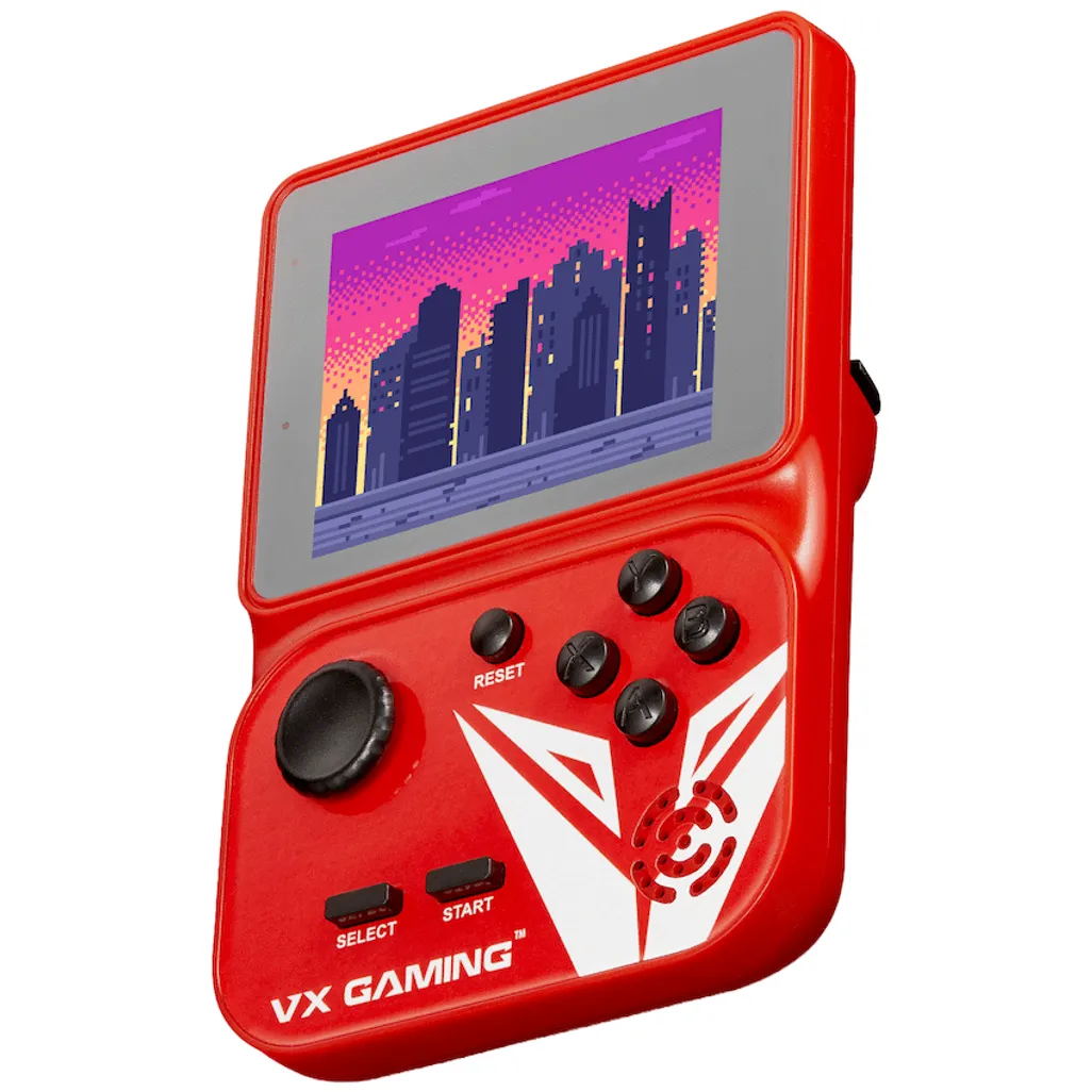 VX Gaming Nostalgia Series Handheld Retro Game Station with 4gb Micro SD - Red