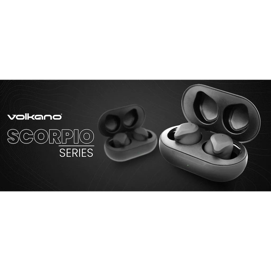 Volkano Scorpio Series True Wireless Earphones - Black