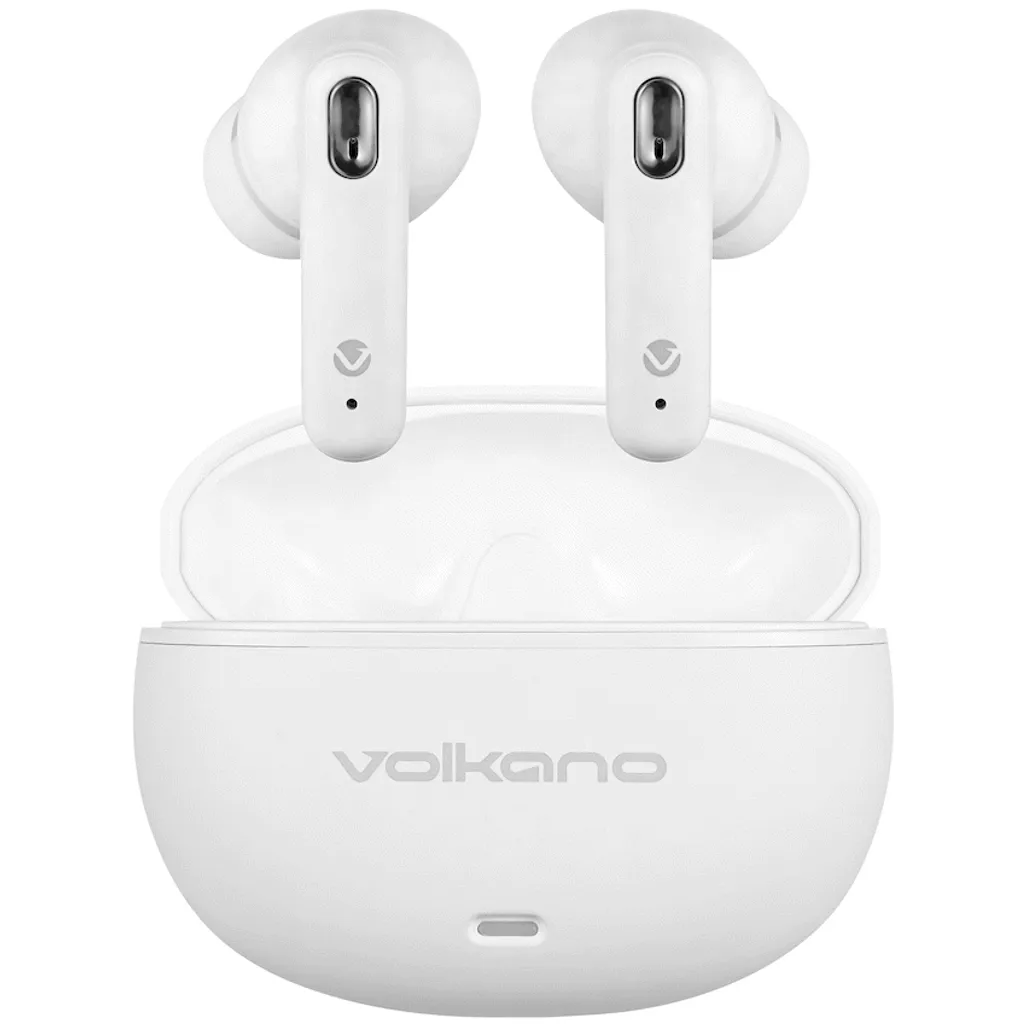 Volkano Pulse Series True Wireless Earphones with Charging Case - White