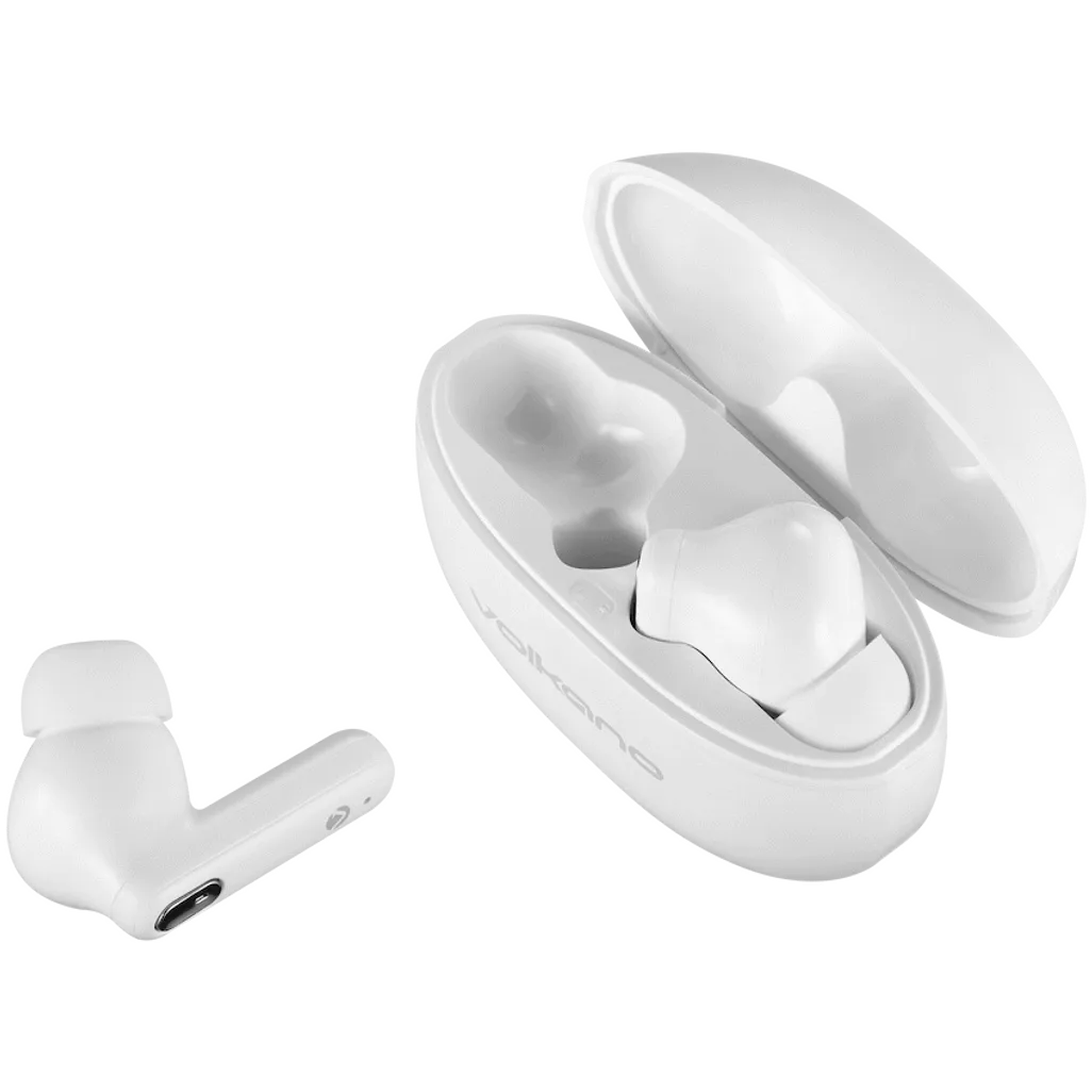 Volkano Pulse Series True Wireless Earphones with Charging Case - White