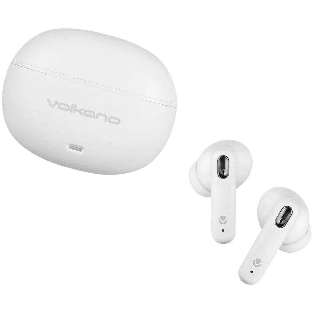 Volkano Pulse Series True Wireless Earphones with Charging Case - White