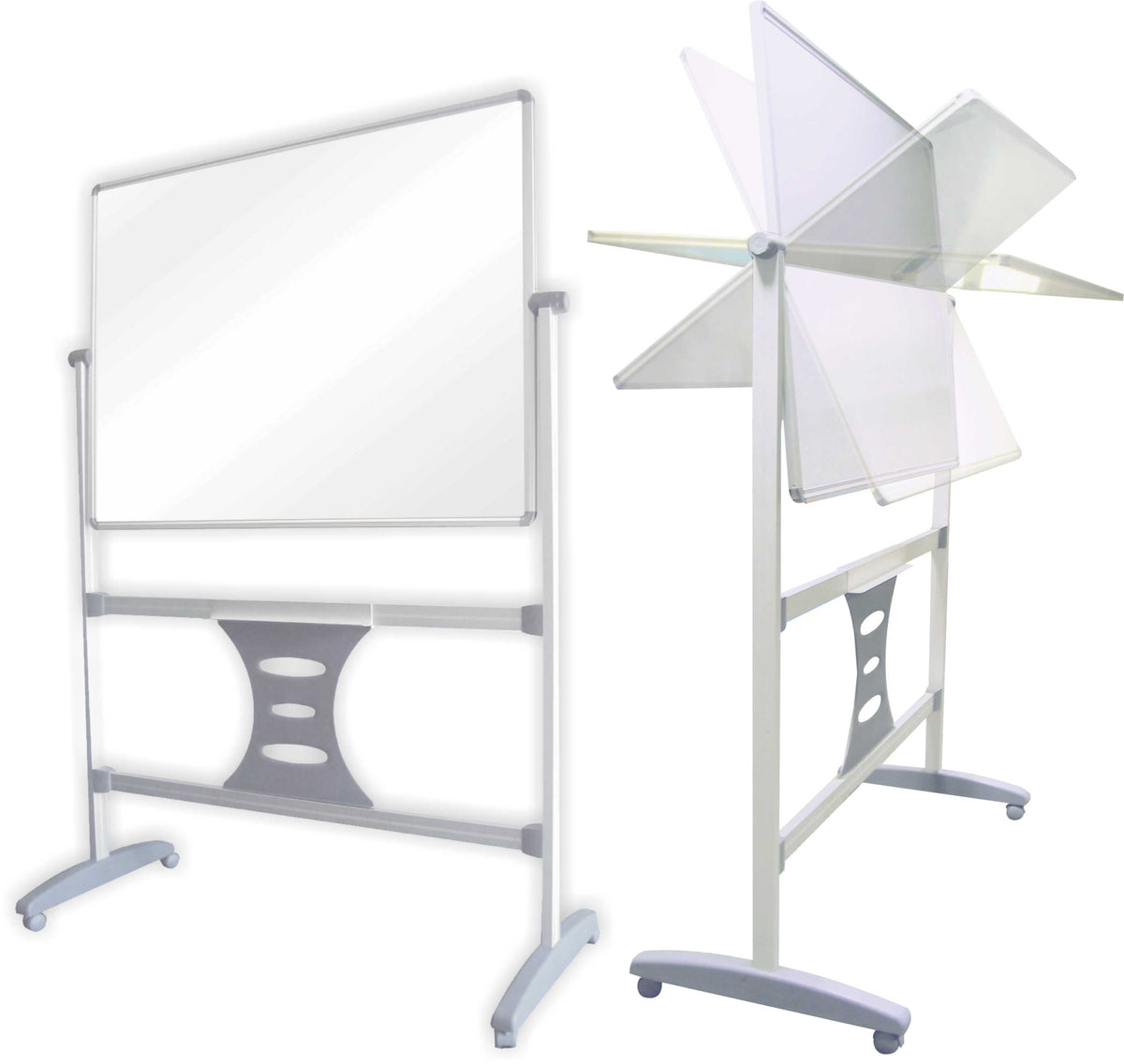 Parrot Products Magnetic Revolving Mobile Whiteboard (1200*900mm) & 1200mm Leg Set