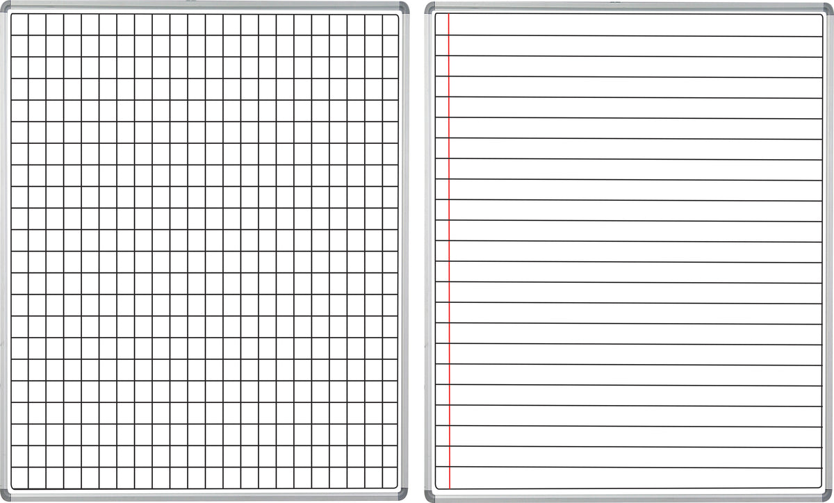 Educational Board Magnetic Whiteboard (1220*910 - Squares and Lines - Swing Leaf - Option B)