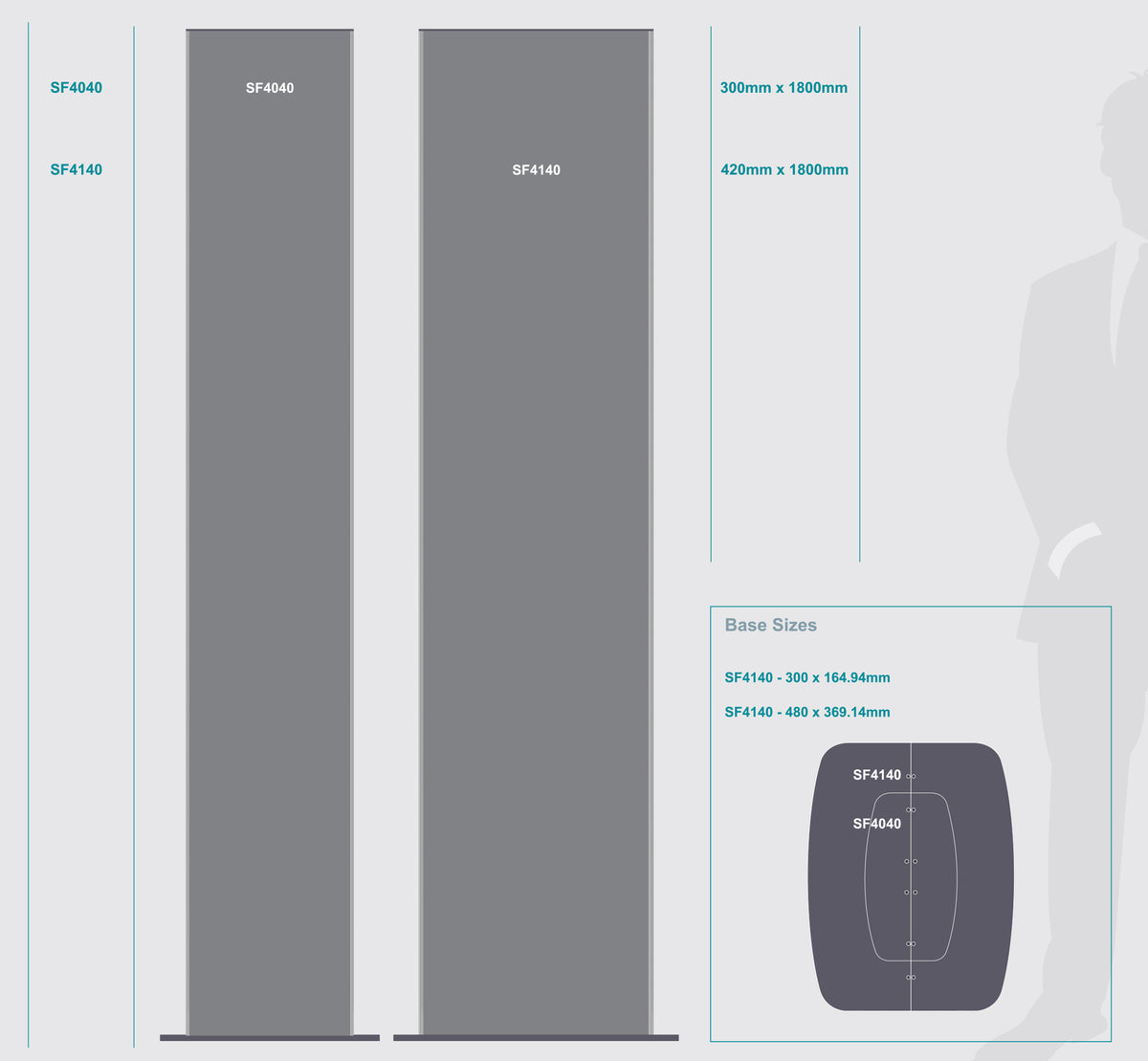 Sign Frame (420*1800mm - Double Sided - Standing)
