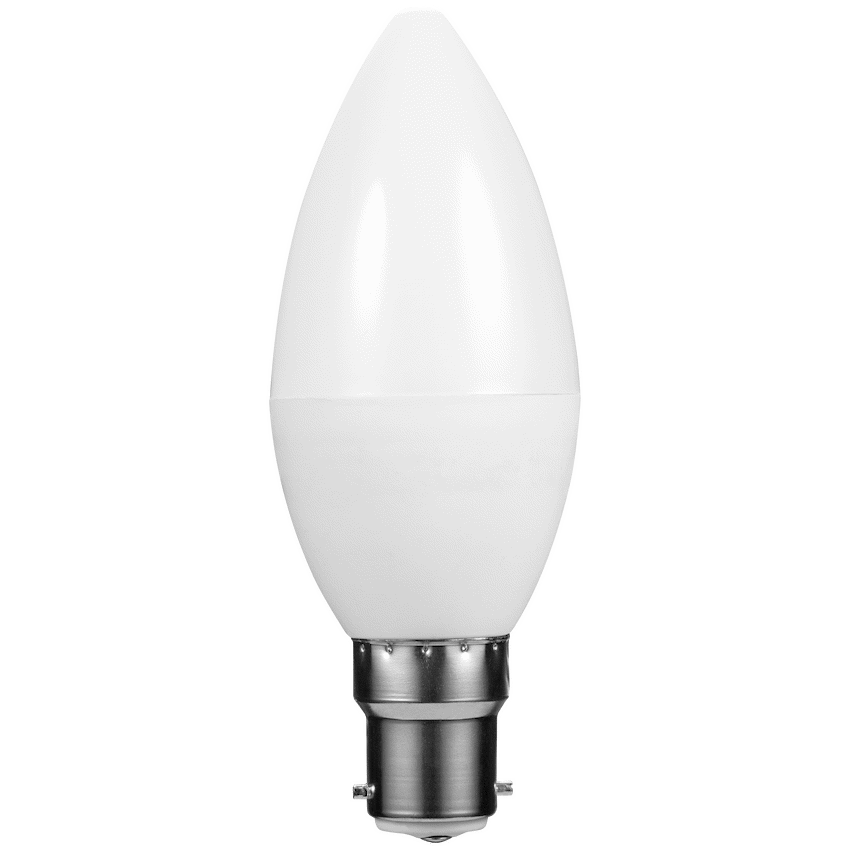 SWITCHED 5W Candle LED Light Bulb B22 - Warm White