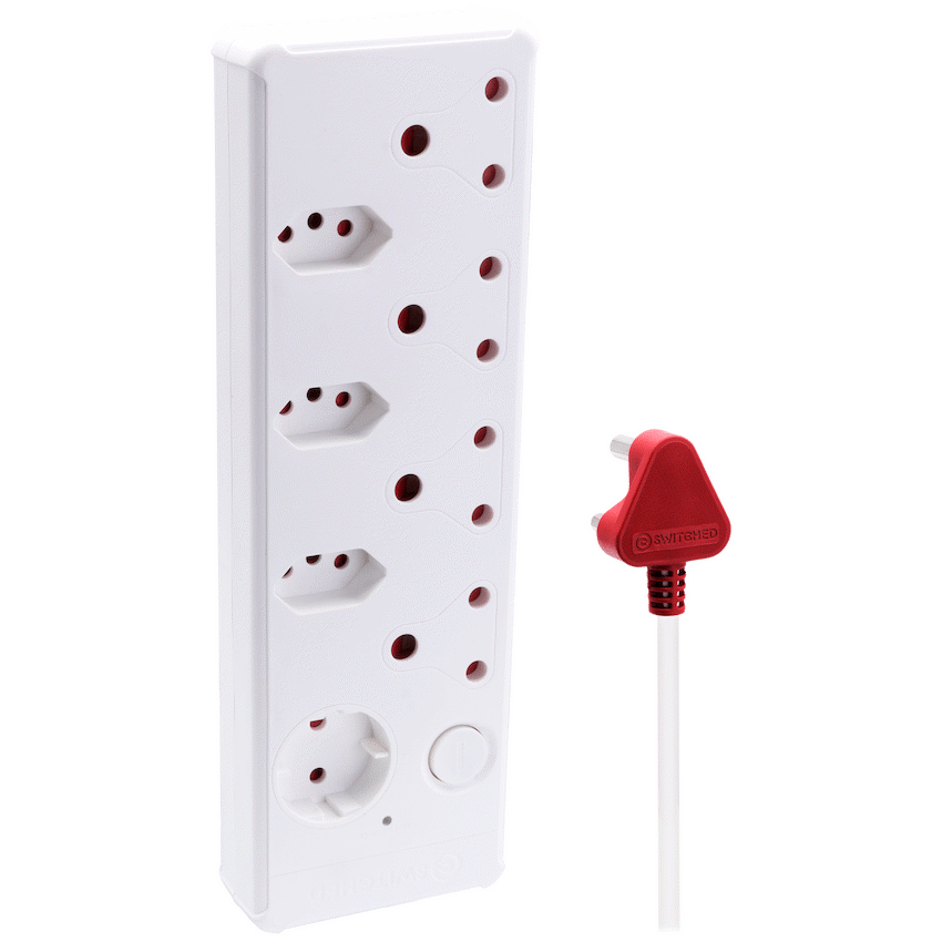 Switched Medium Surge 8-Way Multiplug 0.5m