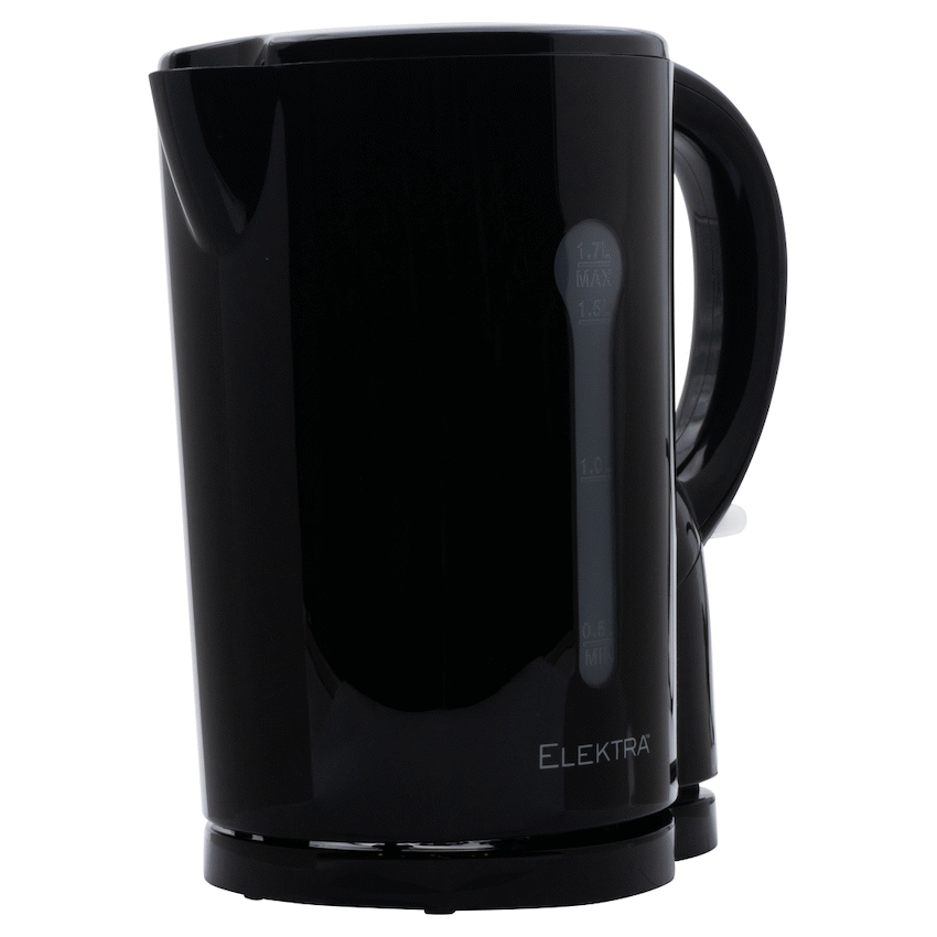 Elektra 1.7l Plastic Cordless Kettle - Black
