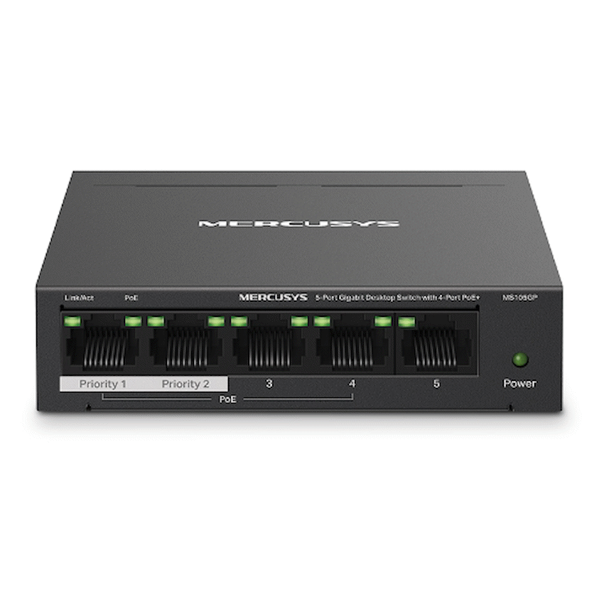 Mercusys 5 Port Gigabit Unmanaged Desktop POE Switch