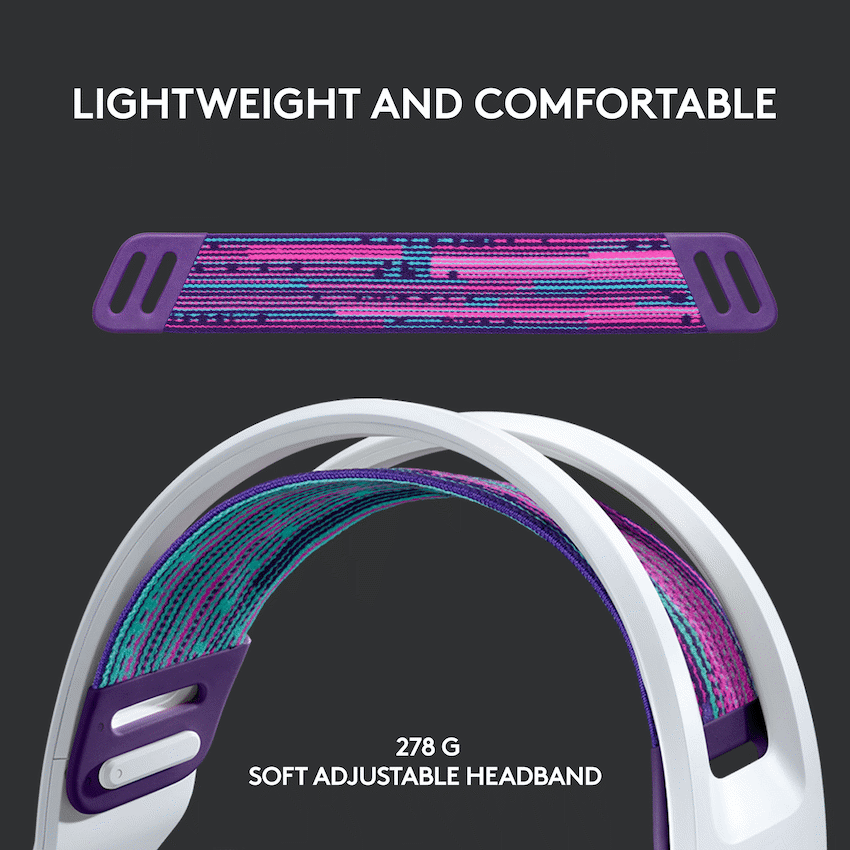 LOGITECH G733 WIRELESS LIGHTSPEED RGB GAMING HEADSET - WHITE