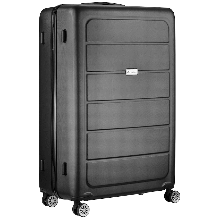 Travelwize Maple ABS 75cm 4-Wheel Spinner Luggage - Black