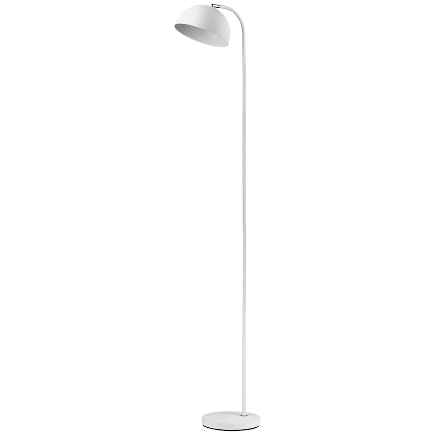 Switched Luva Series Metal Floor Lamp - White