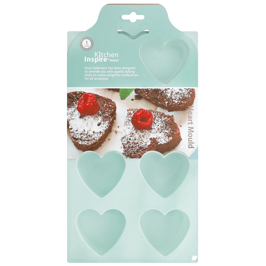 Kitchen Inspire Silicone Heart Mould ( Order in Qty of 6)