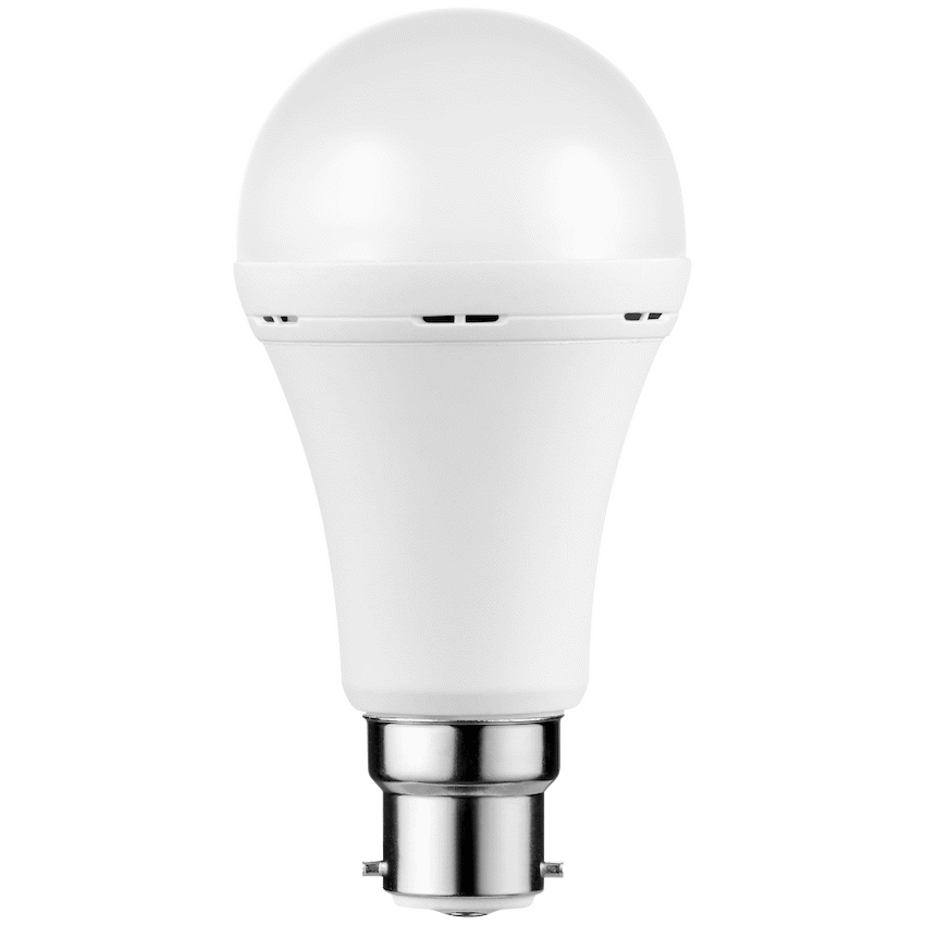 Switched 9w A60 Rechargeable LED Light Bulb - B22 - Warm White
