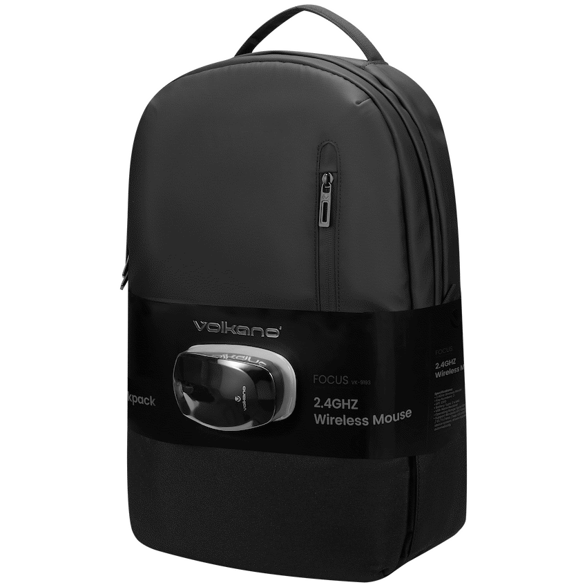 Volkano Focus Series 15.6" Laptop Backpack and Wireless Mouse