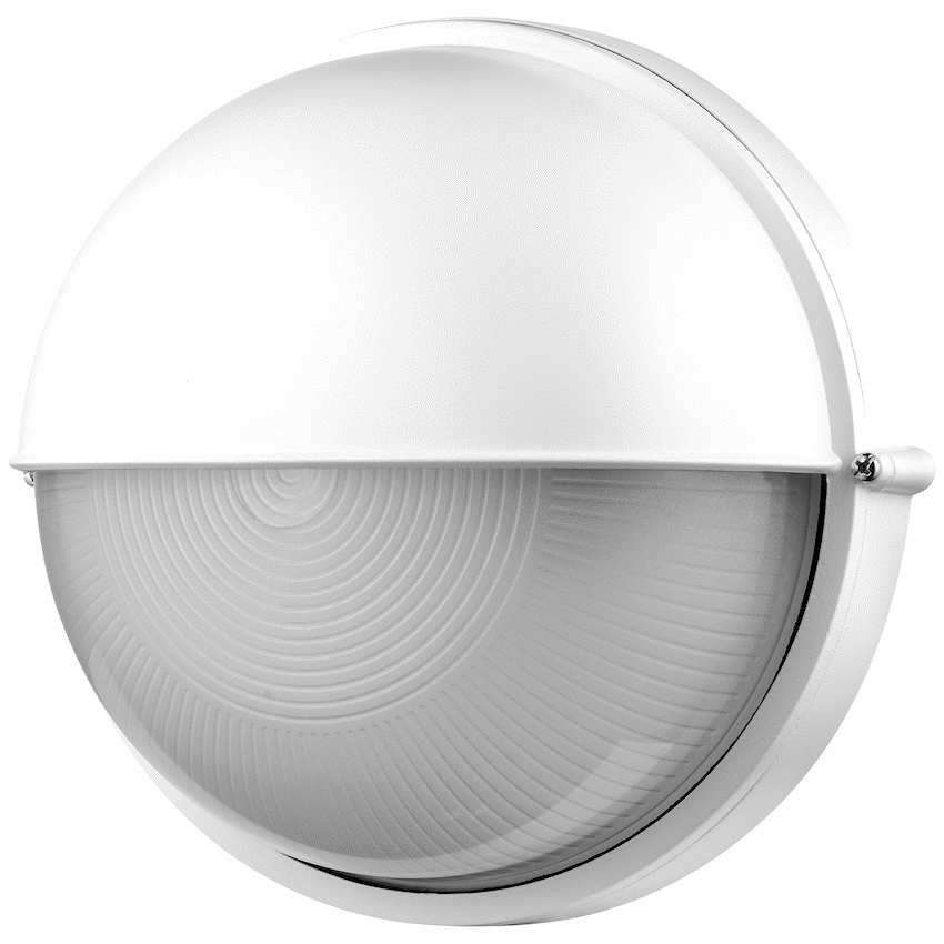 Ellies Arc Series - AC Round Bulkhead - Aluminium + Glass - E27 Base -WT