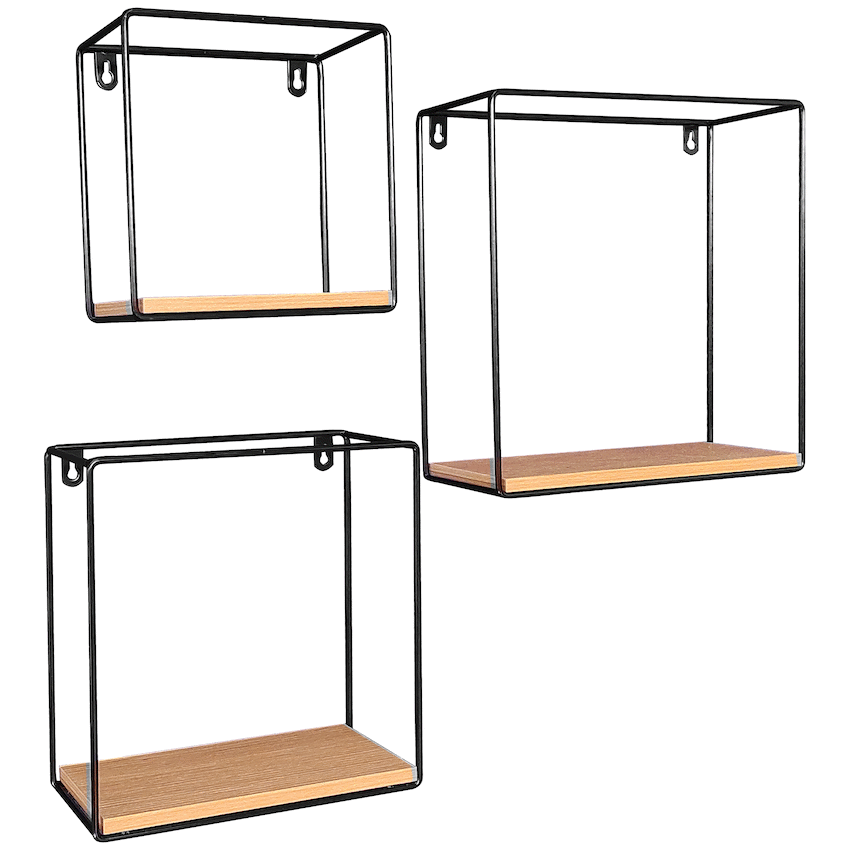Everfurn Sarah Wall Shelves - Set of 3