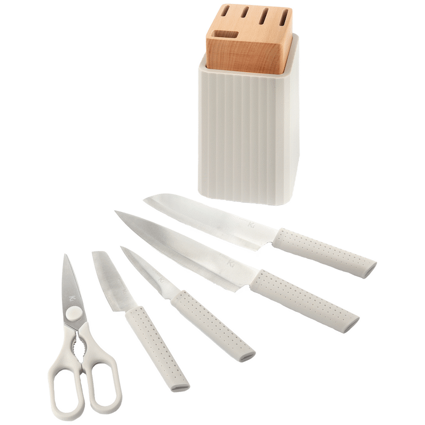 Kitchen Inspire 6pce Knife Block Set ( Order in Qty of 1)